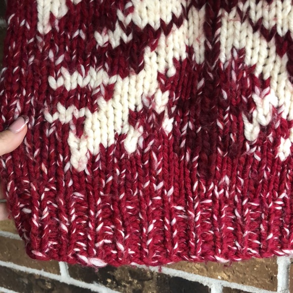 Vintage Y2K EXPRESS Hand Knit Wool & Alpaca Snowflake Sweater - Picture 3 of 7